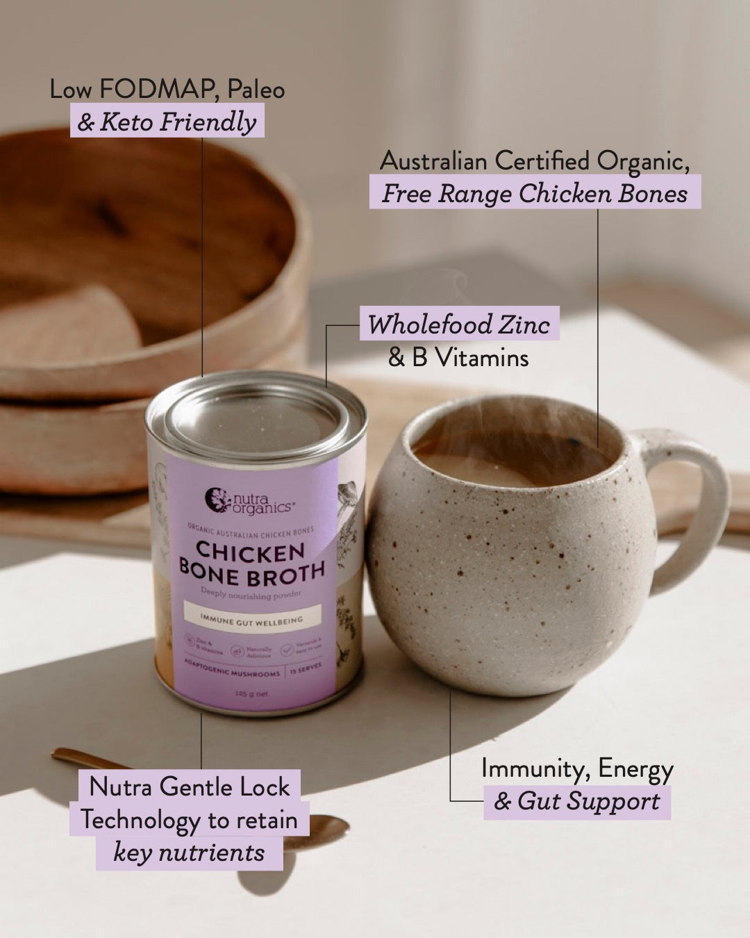 Chicken Bone Broth Adaptogenic Mushroom