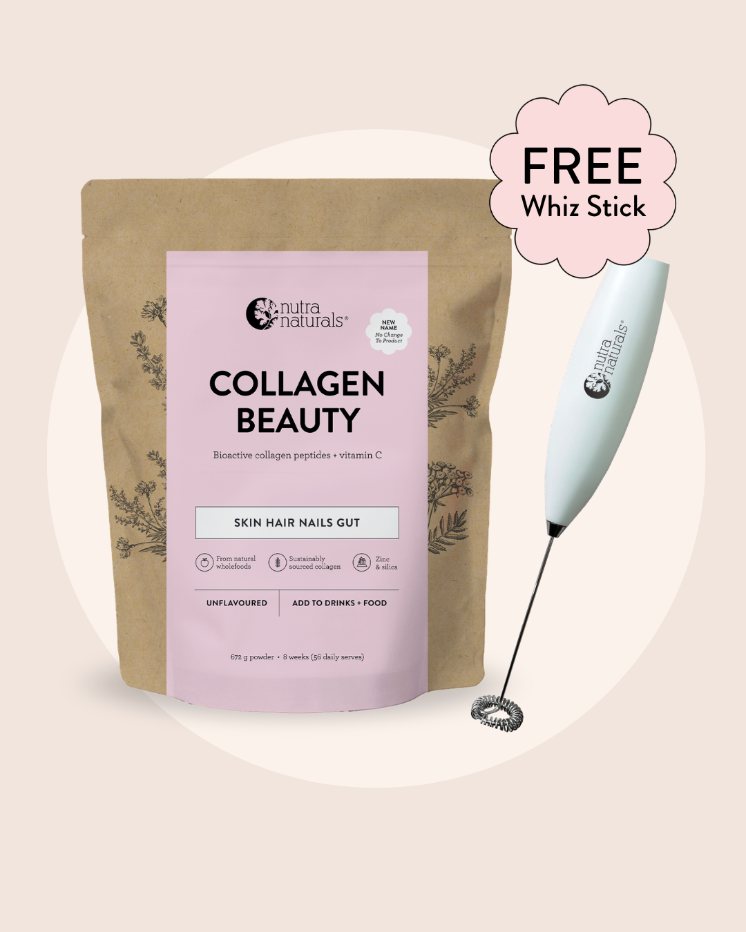 Collagen Beauty 672g with free Whiz Stick