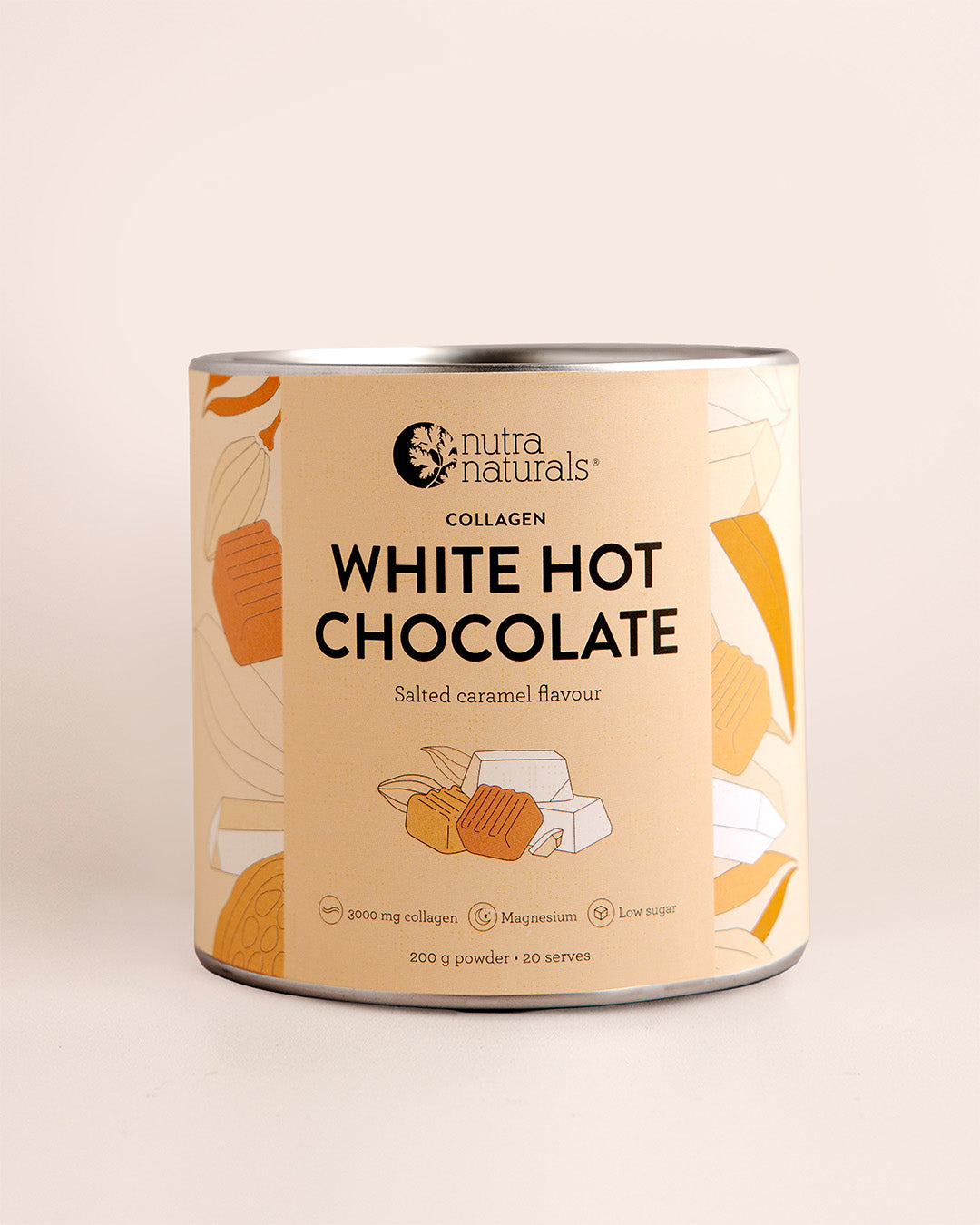 Collagen Salted Caramel White Hot Chocolate