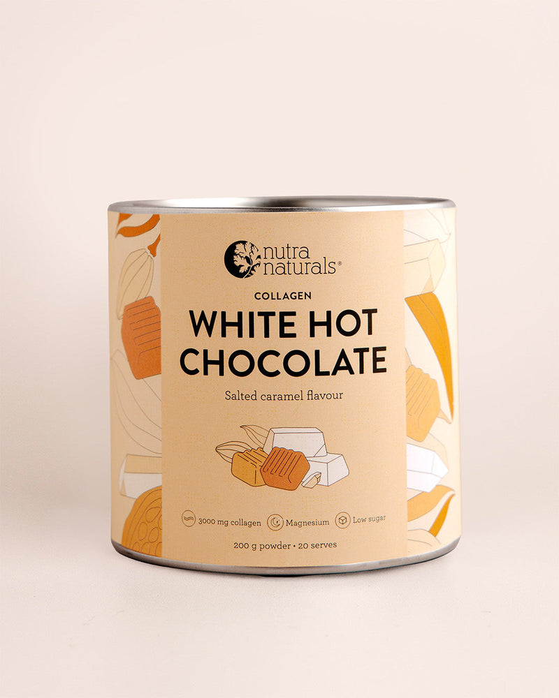 Collagen Salted Caramel White Hot Chocolate