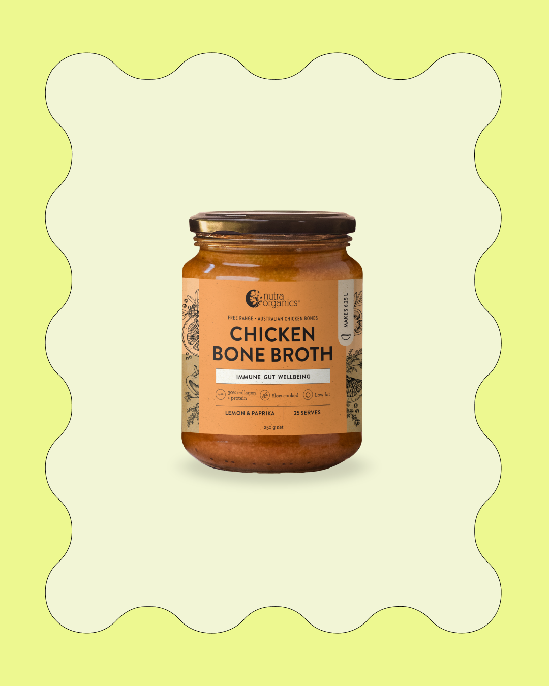 FREE Chicken Bone Broth Concentrate Lemon & Paprika 190g