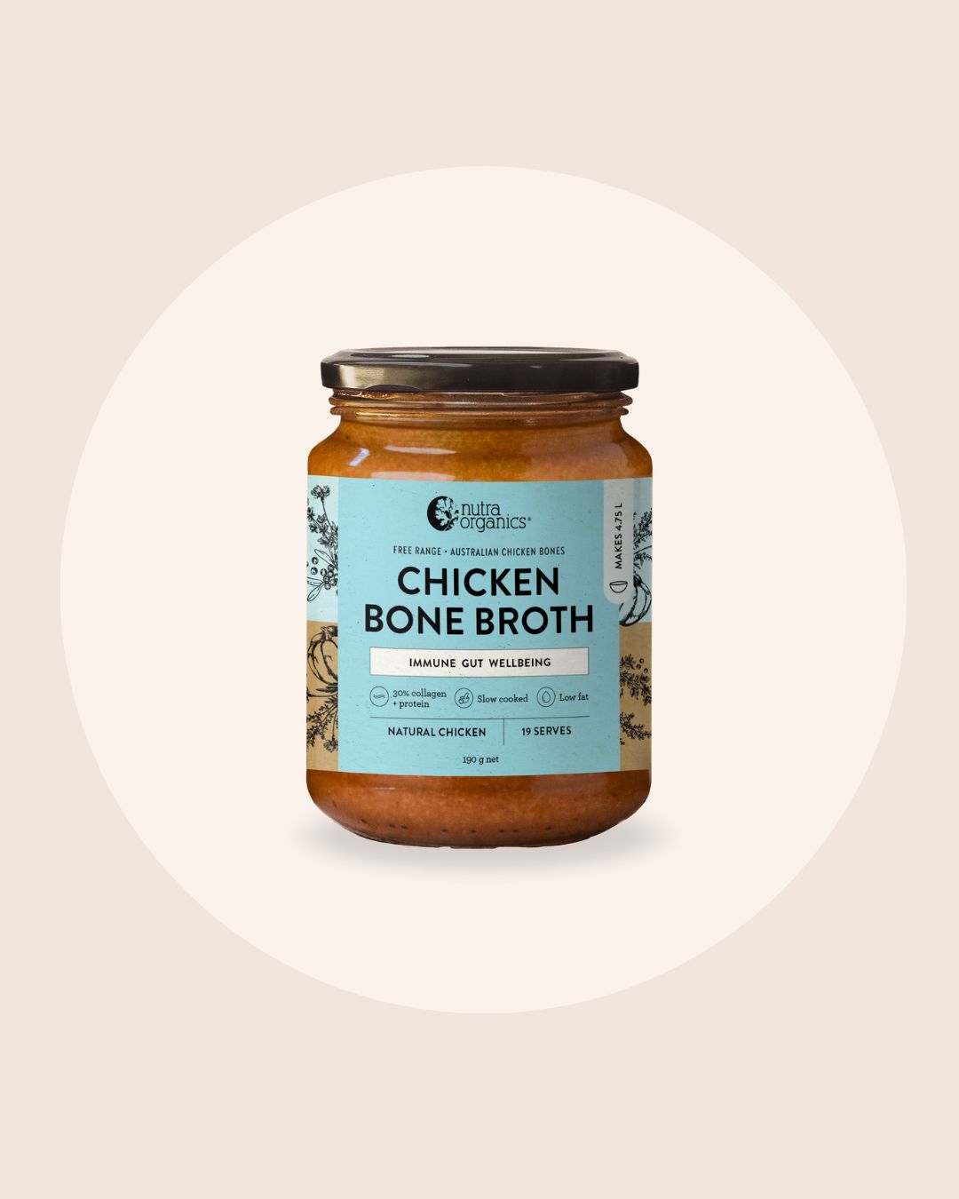 Chicken Bone Broth Concentrate Natural 190g