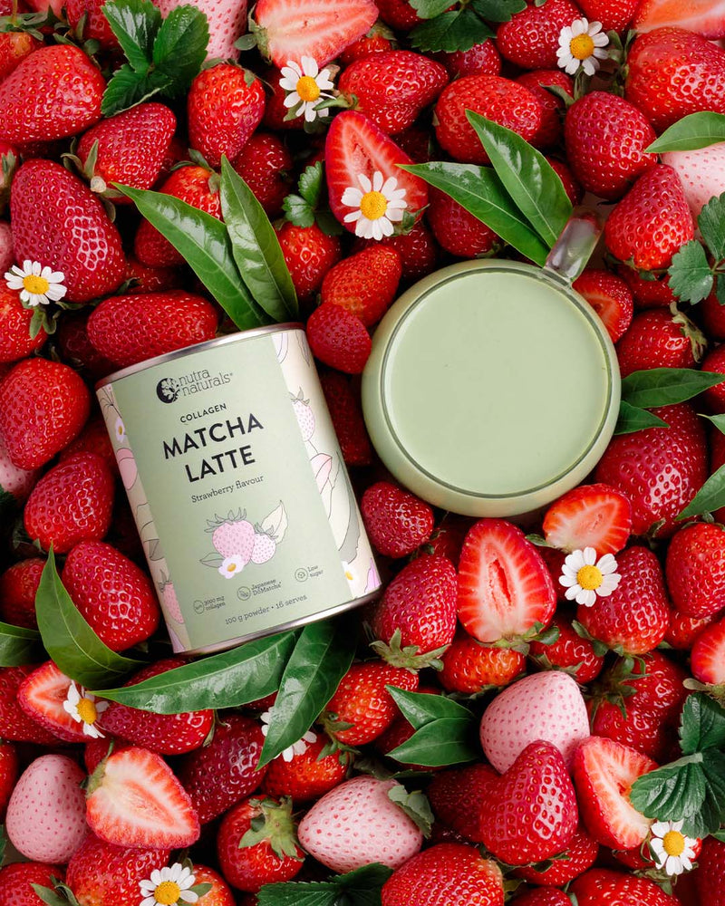 Collagen Strawberry Matcha Latte