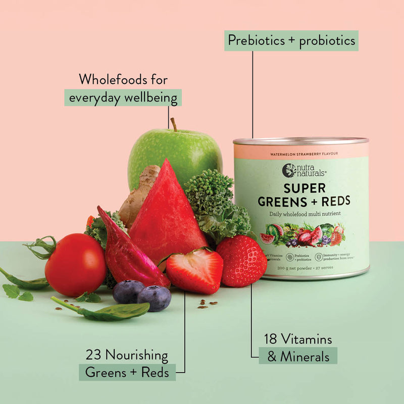 Super Greens + Reds Watermelon Strawberry USP